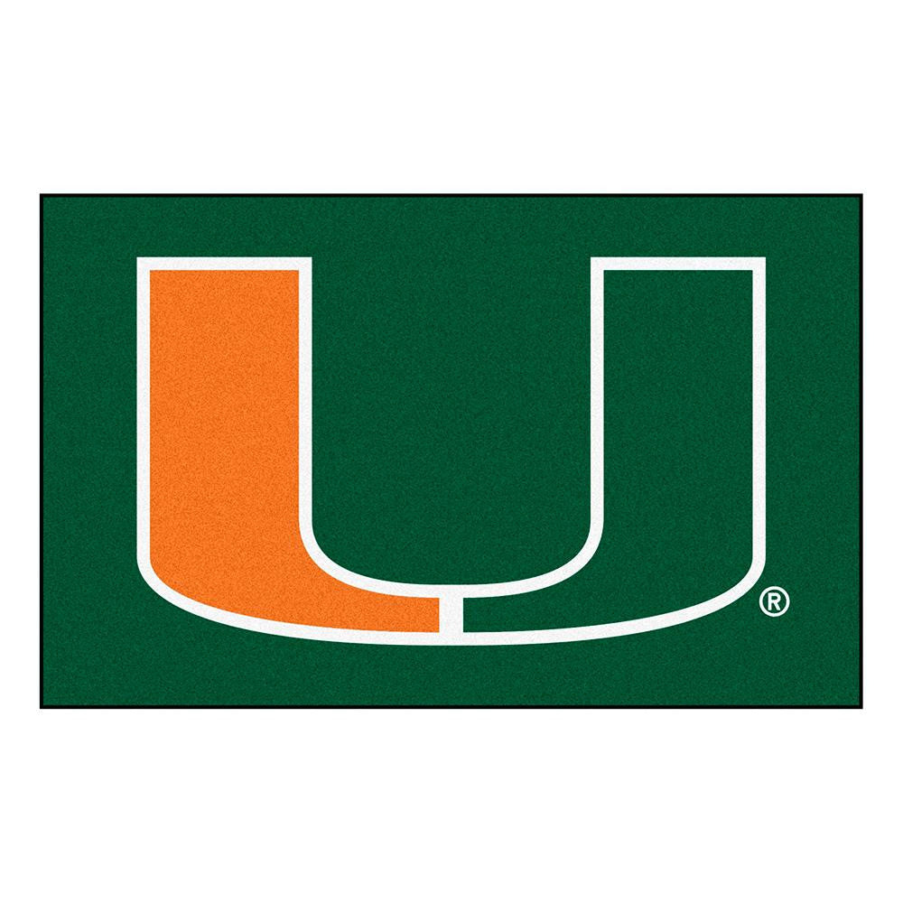Miami Hurricanes NCAA Ulti-Mat Floor Mat (5x8') U Logo