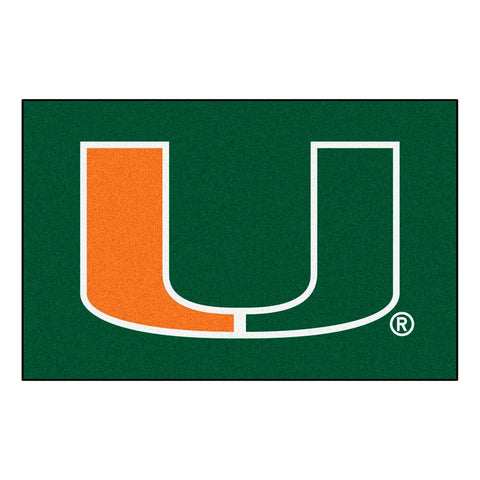 Miami Hurricanes NCAA Starter Floor Mat (20x30) U Logo