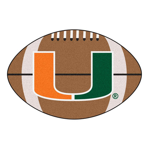 Miami Hurricanes NCAA Football Floor Mat (22x35) U Logo