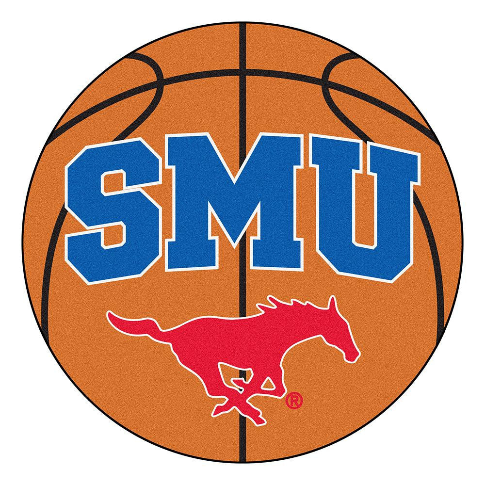 Southern Methodist Mustangs NCAA Basketball Round Floor Mat (29)