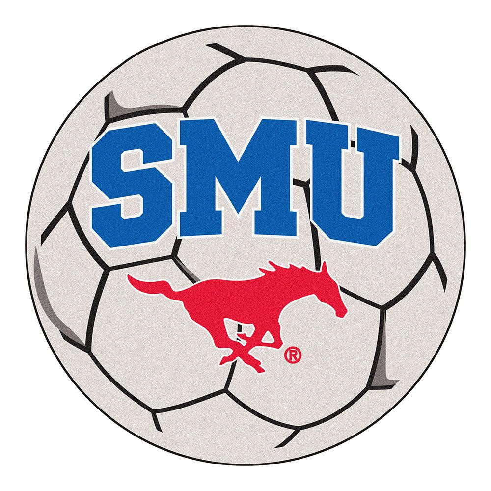 Southern Methodist Mustangs NCAA Soccer Ball Round Floor Mat (29)