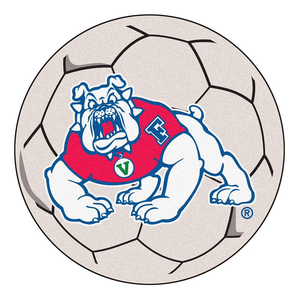 Fresno State Bulldogs NCAA Soccer Ball Round Floor Mat (29)