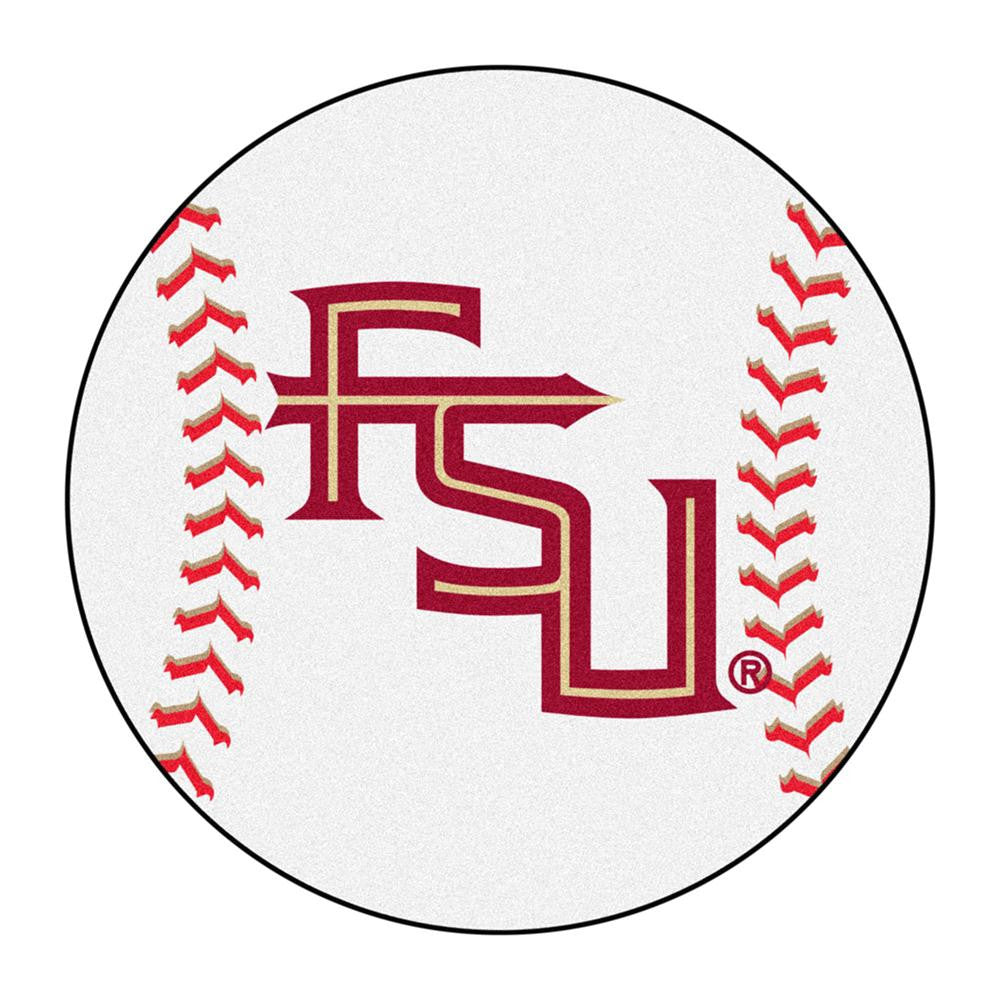 Florida State Seminoles NCAA Baseball Round Floor Mat (29) FS Logo