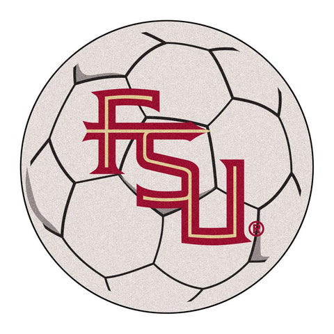 Florida State Seminoles NCAA Soccer Ball Round Floor Mat (29) FS Logo