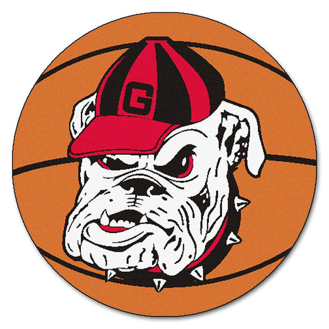 Georgia Bulldogs NCAA Basketball Round Floor Mat (29) Bulldog Logo