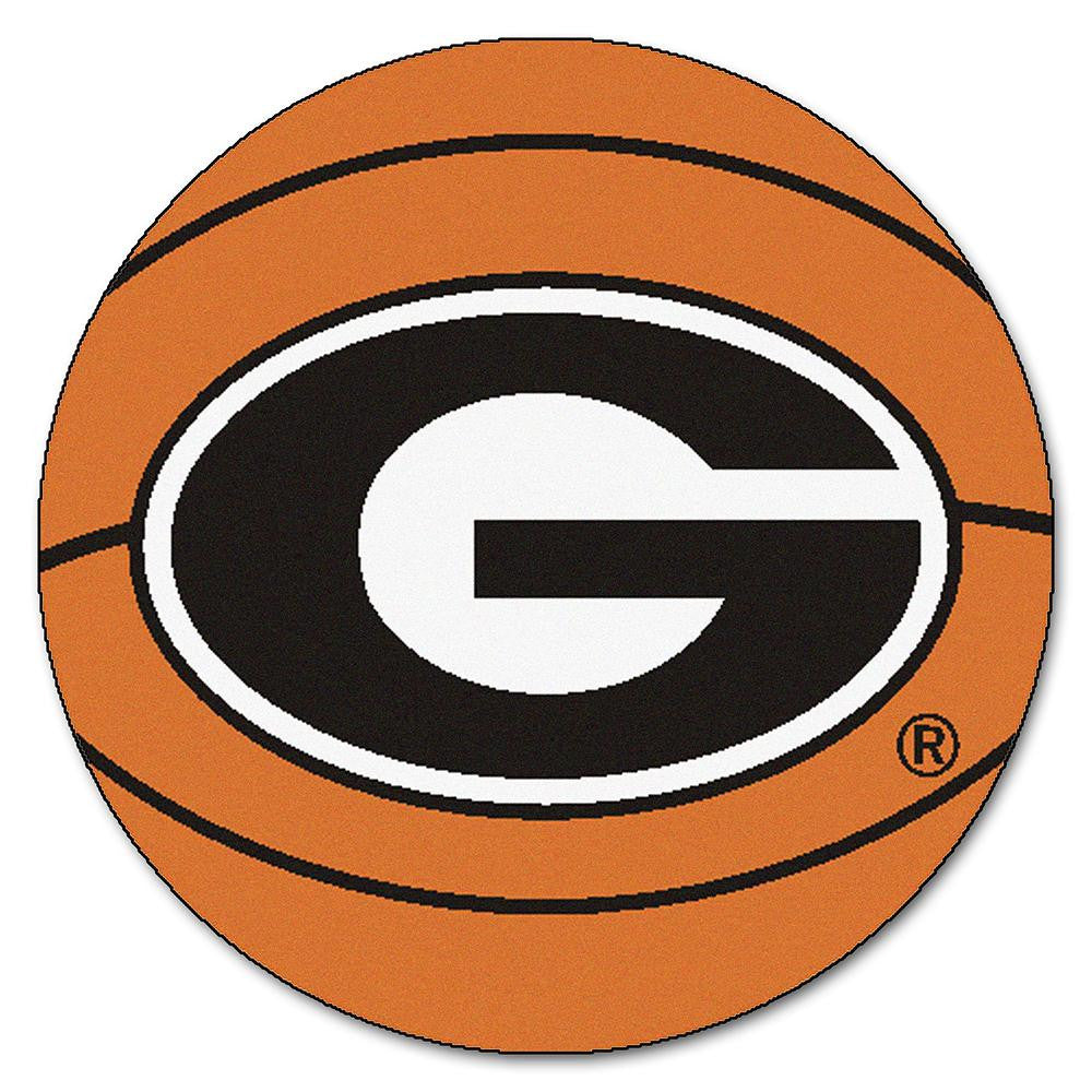 Georgia Bulldogs NCAA Basketball Round Floor Mat (29) G Logo on Red