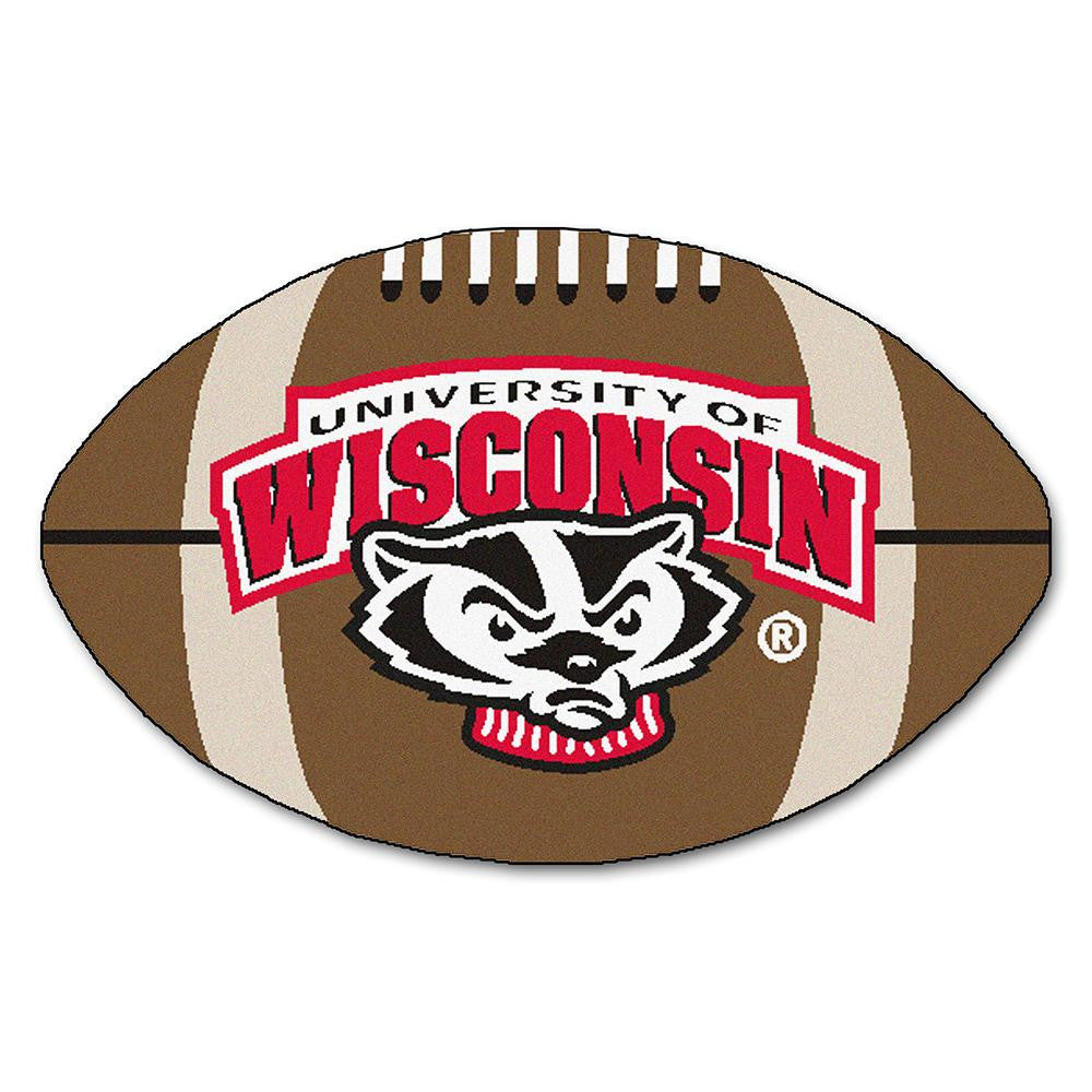 Wisconsin Badgers NCAA Football Floor Mat (22x35) Badger Logo