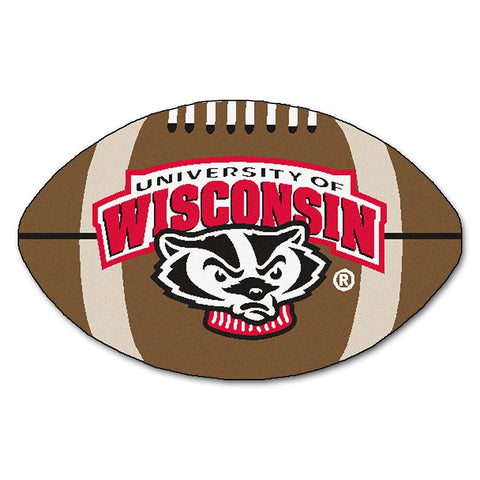 Wisconsin Badgers NCAA Football Floor Mat (22x35) Badger Logo