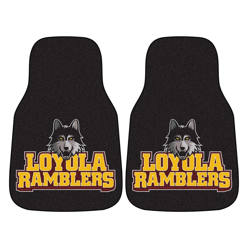 Loyola Illinois Ramblers NCAA 2-Piece Printed Carpet Car Mats (18x27)