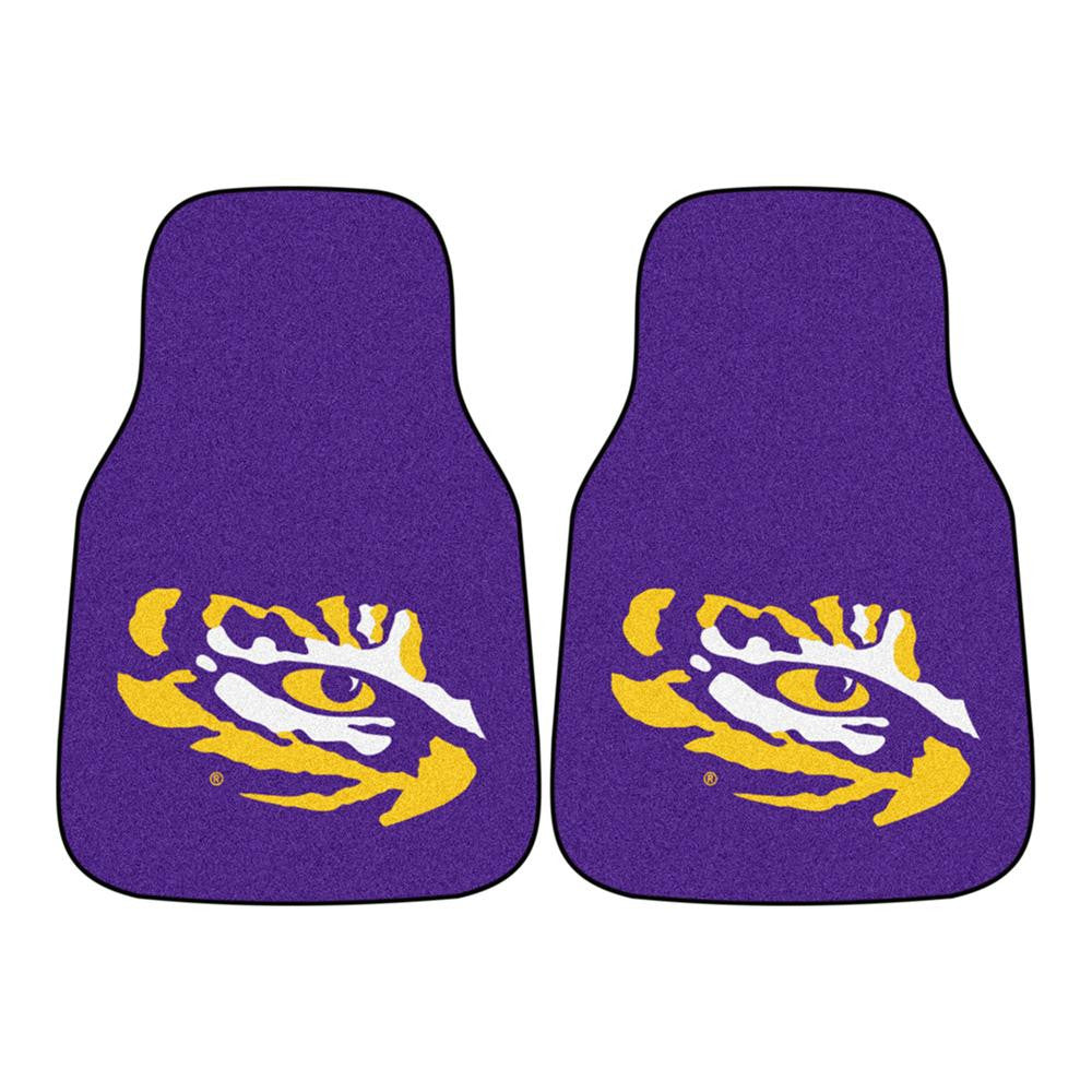 Louisiana State Fightin Tigers NCAA Car Floor Mats (2 Front) Tiger Head