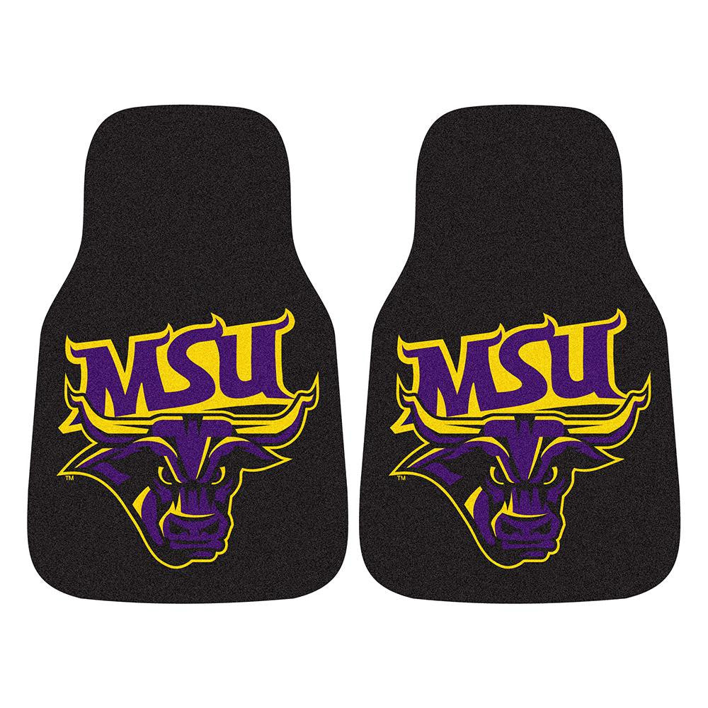 Minnesota State Mankato Mavericks NCAA 2-Piece Printed Carpet Car Mats (18x27)