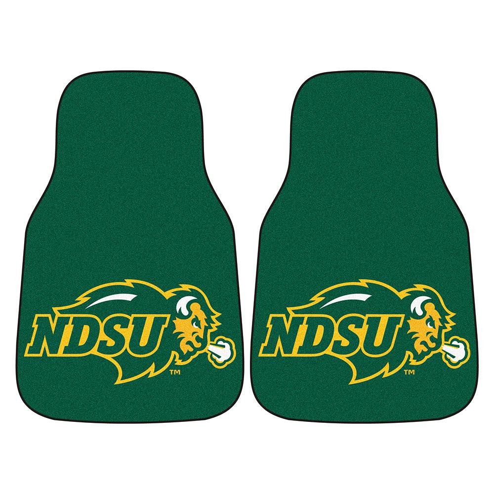 North Dakota State Bison NCAA 2-Piece Printed Carpet Car Mats (18x27)