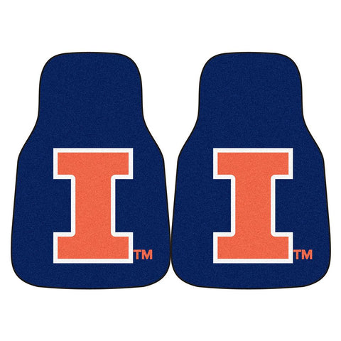 Illinois Fighting Illini NCAA Car Floor Mats (2 Front)