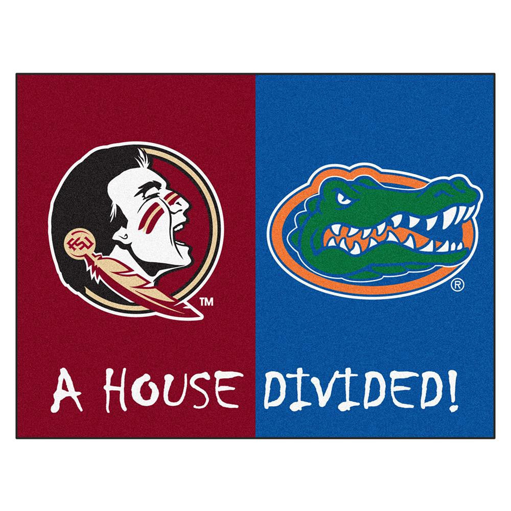 Florida State Seminoles-Florida Gators NCAA House Divided NCAA All-Star Floor Mat (34x45)