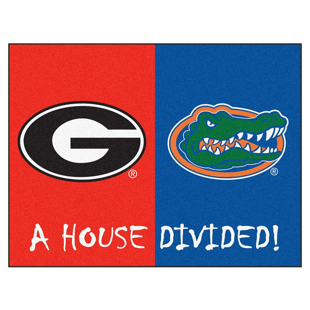 Florida Gators-Georgia Bulldogs NCAA House Divided NCAA All-Star Floor Mat (34x45)