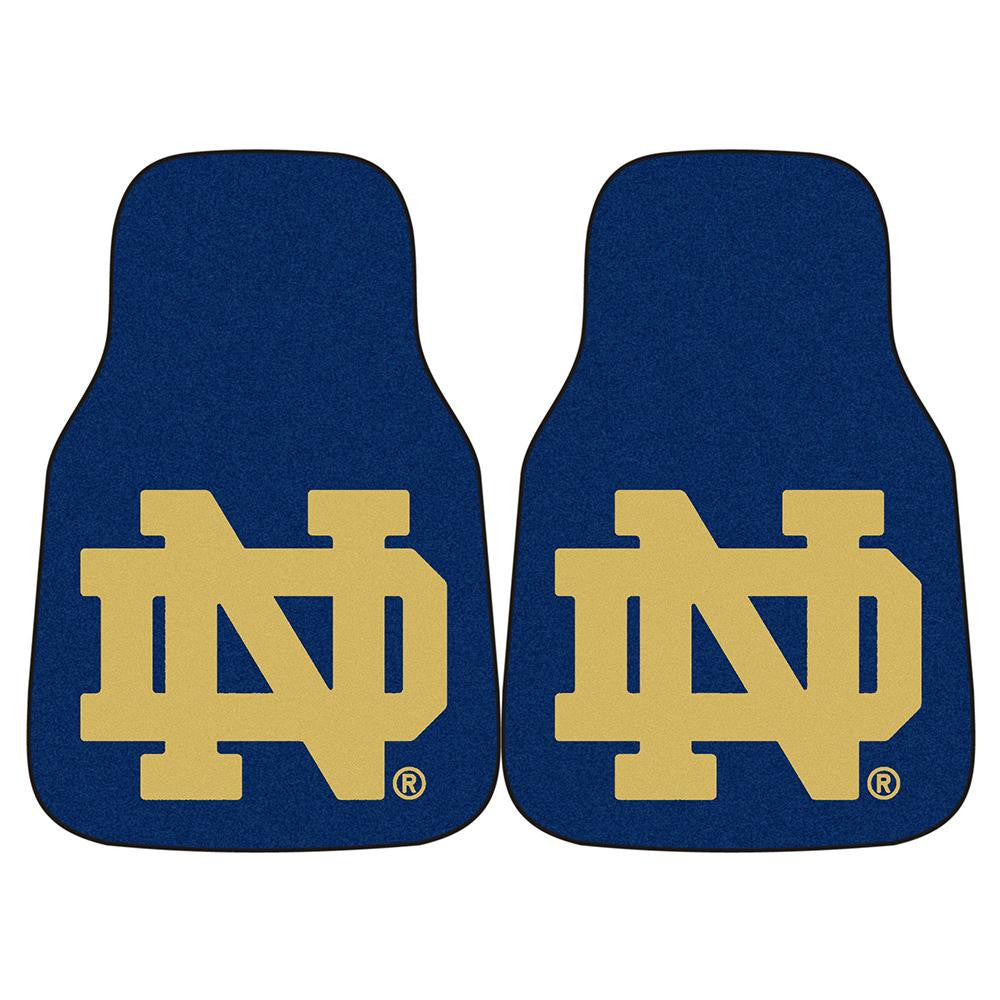 Notre Dame Fighting Irish NCAA Car Floor Mats (2 Front) Fighting Irish Logo