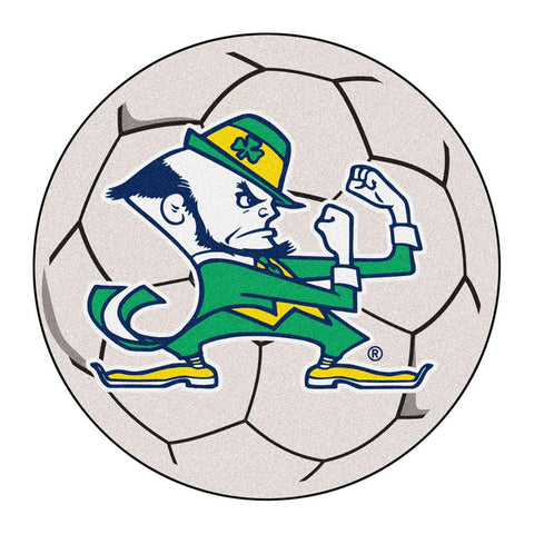 Notre Dame Fighting Irish NCAA Soccer Ball Round Floor Mat (29) Fighting Irish Logo