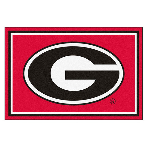 Georgia Bulldogs NCAA Floor Rug (60x96) G Logo on Red
