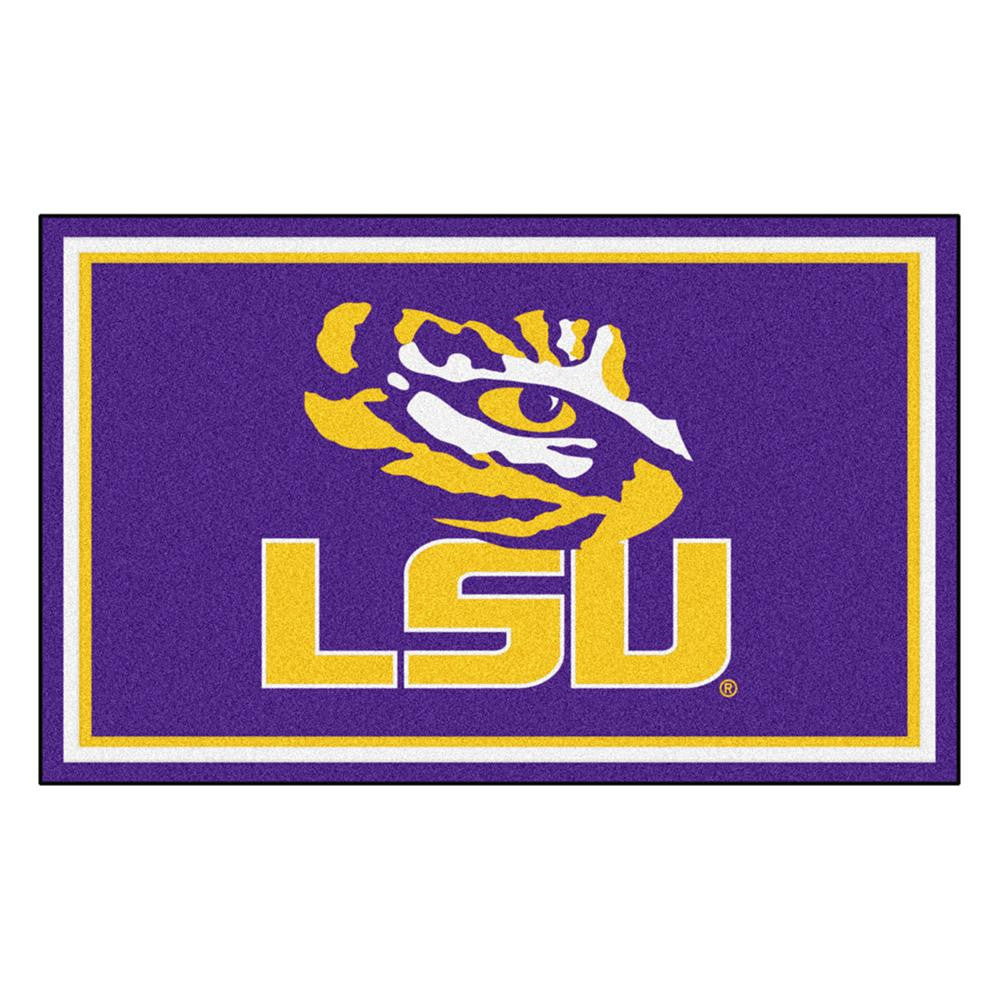Louisiana State Fightin Tigers NCAA Floor Rug (4'x6') LSU Logo