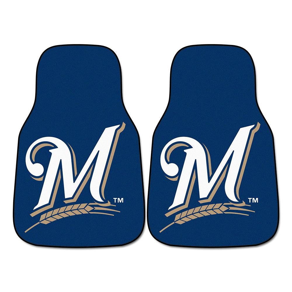 Milwaukee Brewers MLB Car Floor Mats (2 Front)