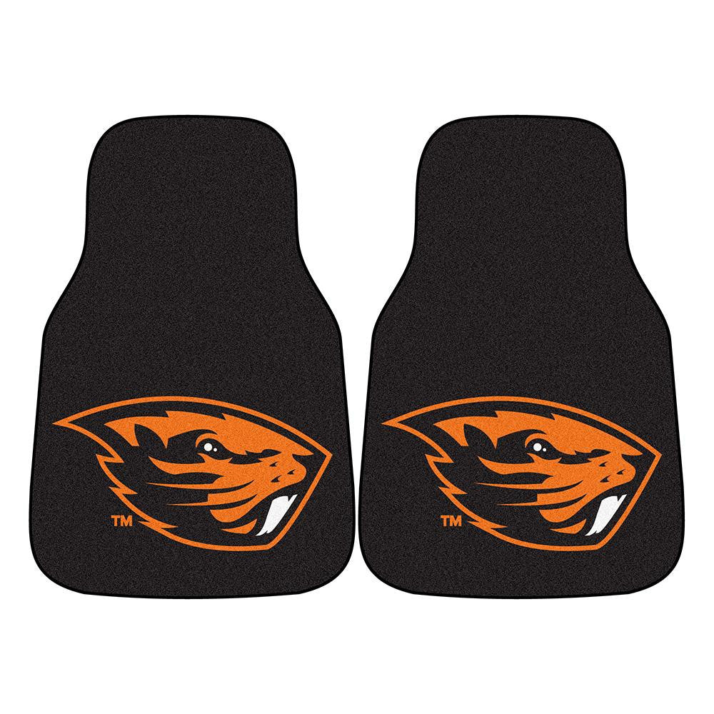 Oregon State Beavers NCAA 2-Piece Printed Carpet Car Mats (18x27)