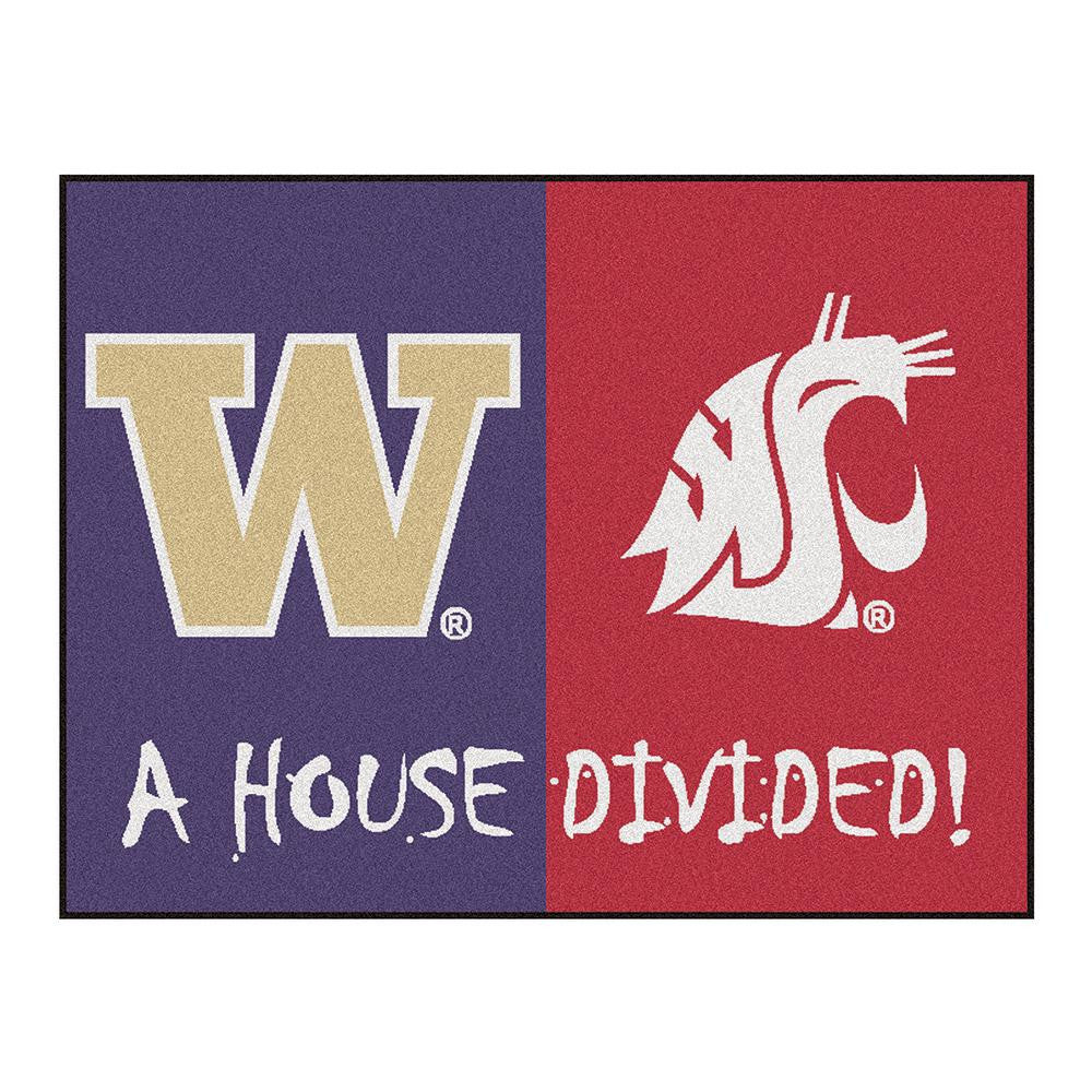 Washington Huskies-Washington State Cougars NCAA House Divided NCAA All-Star Floor Mat (34x45)