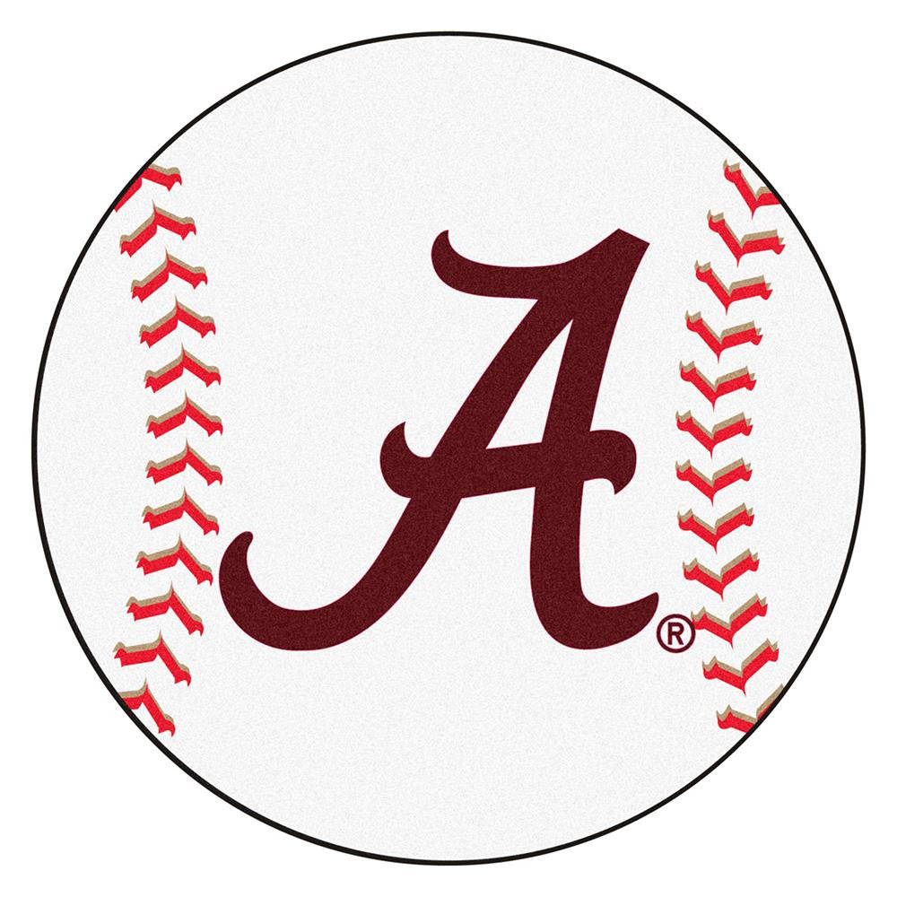 Alabama Crimson Tide NCAA Baseball Round Floor Mat (29)
