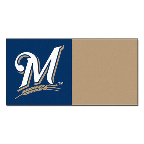 Milwaukee Brewers MLB Team Logo Carpet Tiles