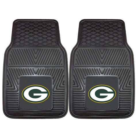 Green Bay Packers NFL Heavy Duty 2-Piece Vinyl Car Mats (18x27)