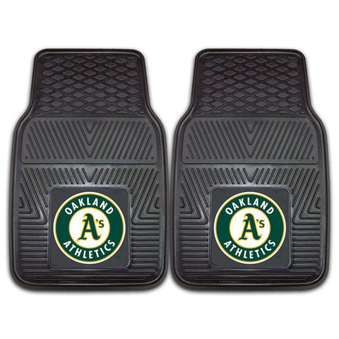 Oakland Athletics MLB Heavy Duty 2-Piece Vinyl Car Mats (18x27)