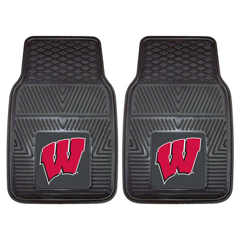 Wisconsin Badgers NCAA Heavy Duty 2-Piece Vinyl Car Mats (18x27)