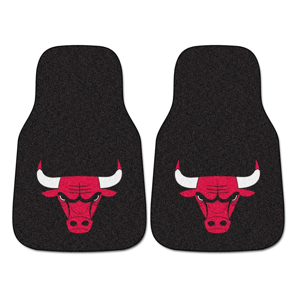 Chicago Bulls NBA 2-Piece Printed Carpet Car Mats (18x27)