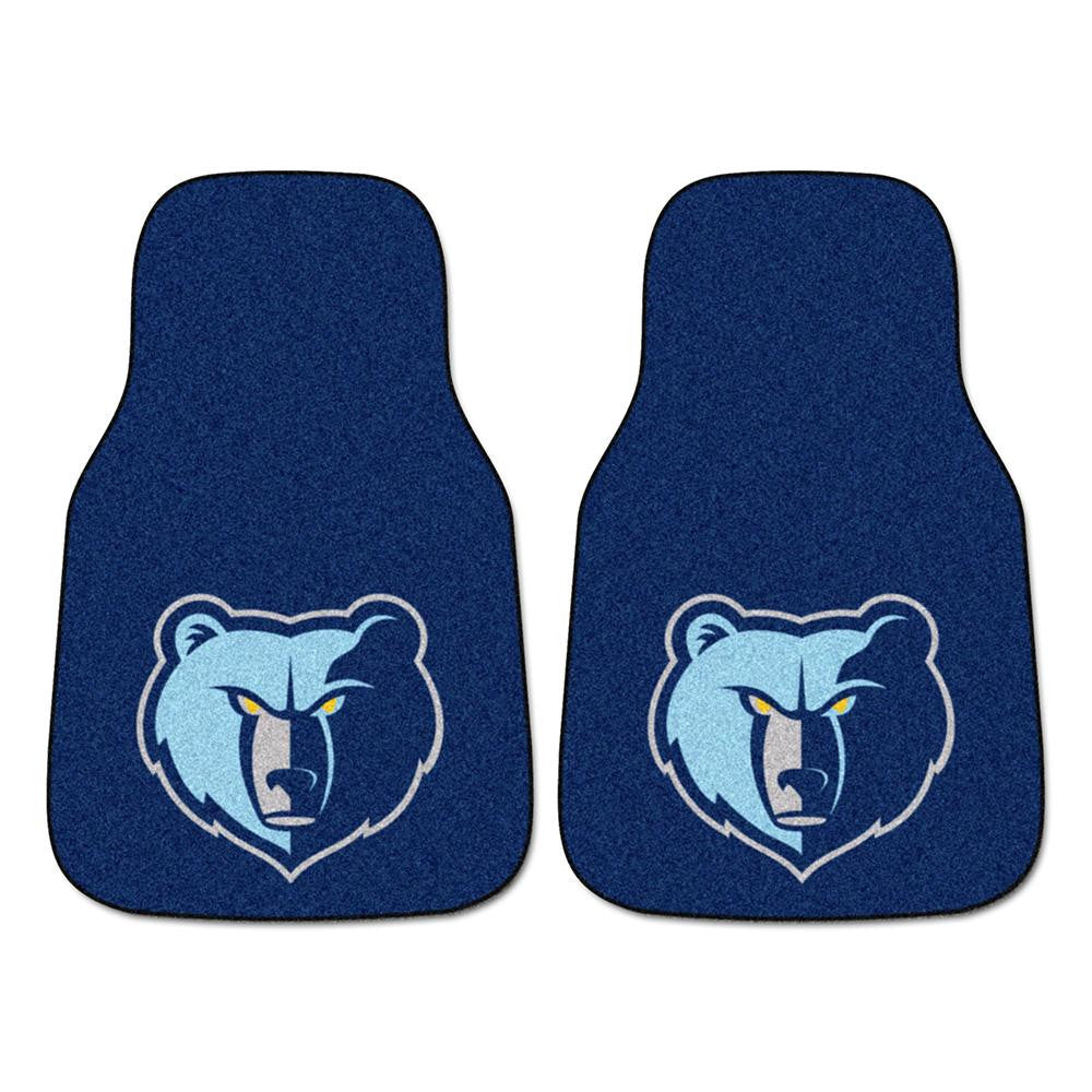 Memphis Grizzlies NBA 2-Piece Printed Carpet Car Mats (18x27)