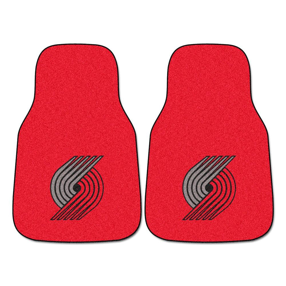 Portland Trail Blazers NBA 2-Piece Printed Carpet Car Mats (18x27)