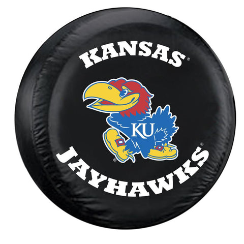 Kansas Jayhawks NCAA Spare Tire Cover (Large) (Black)