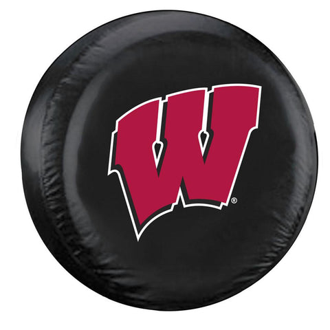 Wisconsin Badgers NCAA Spare Tire Cover (Large) (Black)
