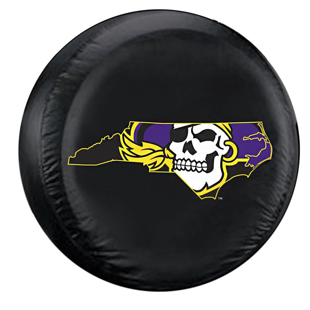 East Carolina Pirates NCAA Alternate State Design Spare Tire Cover (Standard) (Black)