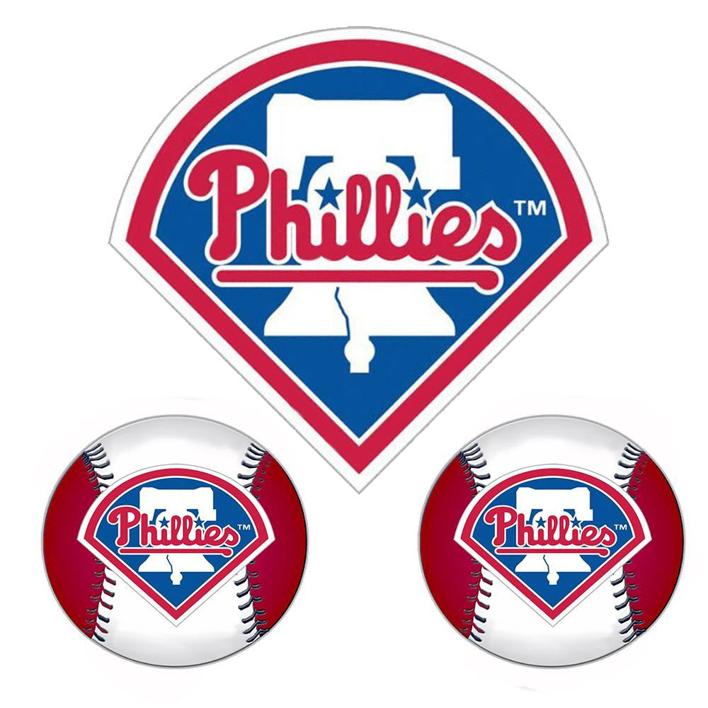 Philadelphia Phillies MLB Ultimate Car Magnet Kit (3Pc Set)
