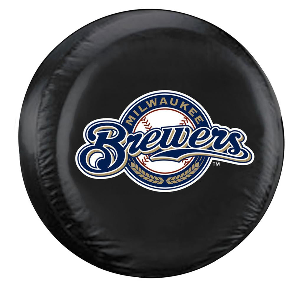 Milwaukee Brewers MLB Spare Tire Cover (Standard) (Black)
