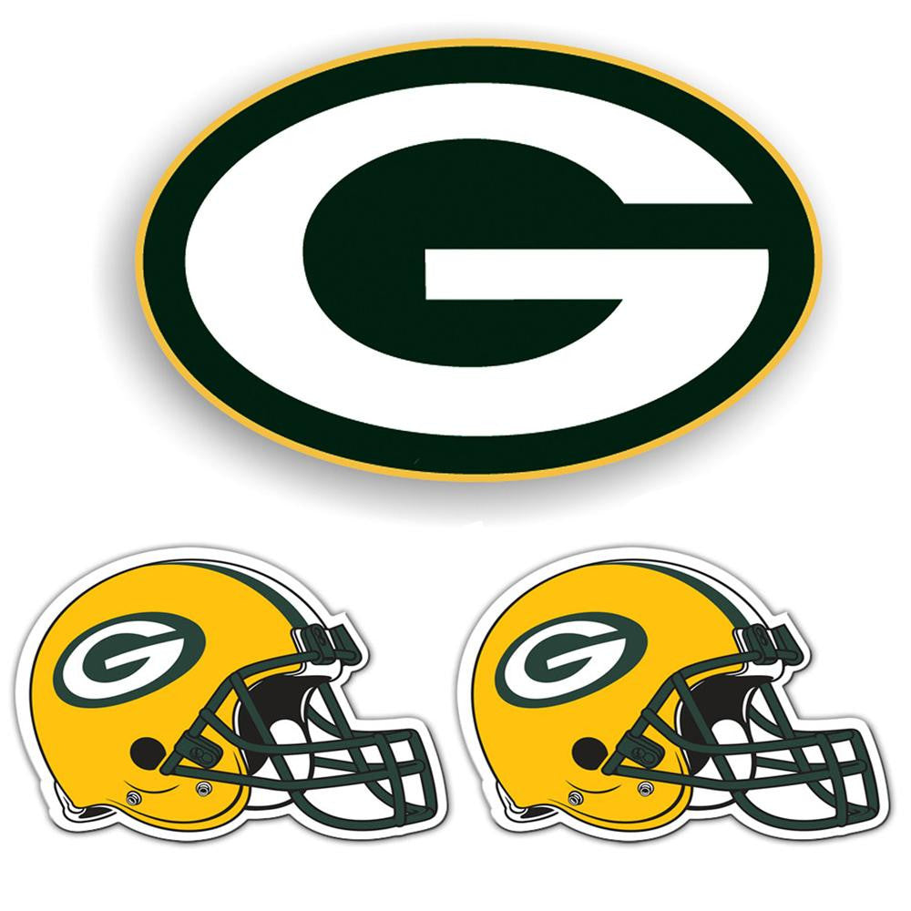 Green Bay Packers NFL Ultimate Car Magnet Kit (3Pc Set)