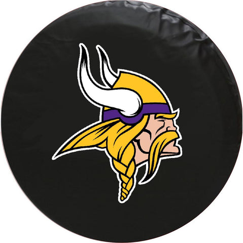 Minnesota Vikings NFL Spare Tire Cover (Large) (Black)