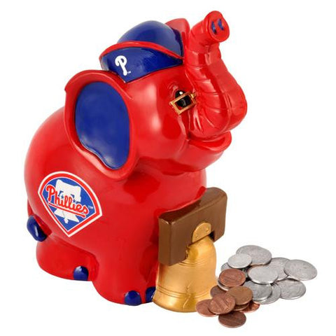 Philadelphia Phillies MLB Thematic Elephant Coin Bank