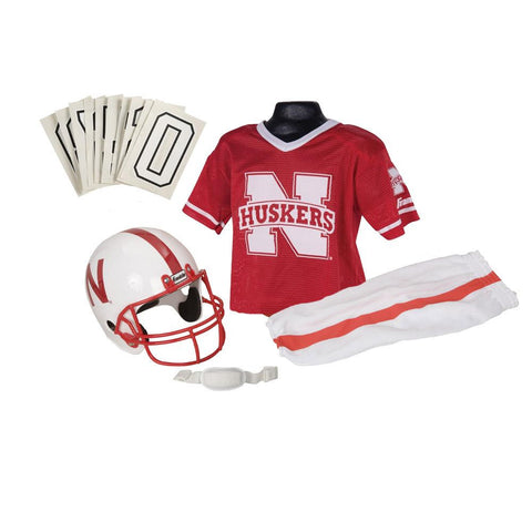 Nebraska Cornhuskers Youth NCAA Deluxe Helmet and Uniform Set (Small)