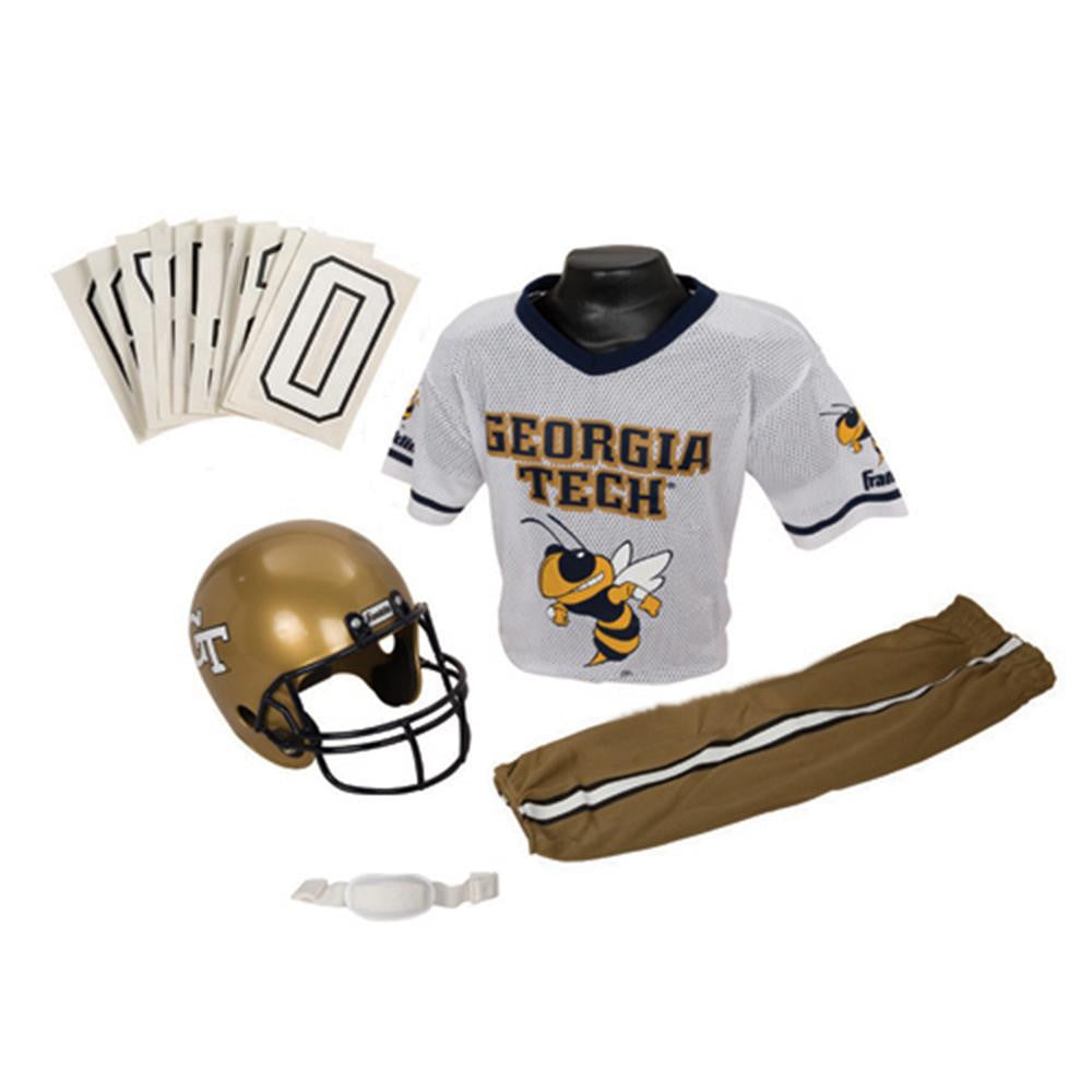 Georgia Tech Yellowjackets Youth NCAA Deluxe Helmet and Uniform Set (Small)