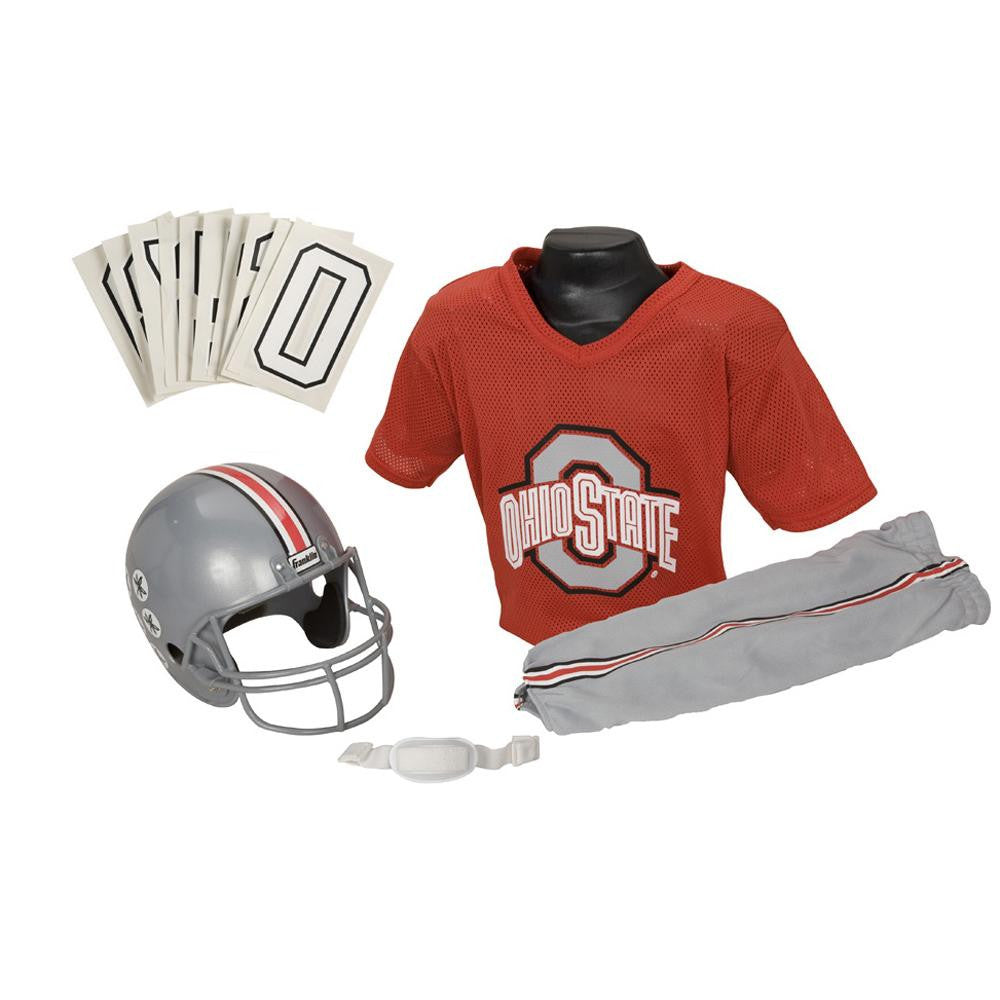 Ohio State Buckeyes Youth NCAA Deluxe Helmet and Uniform Set (Medium)