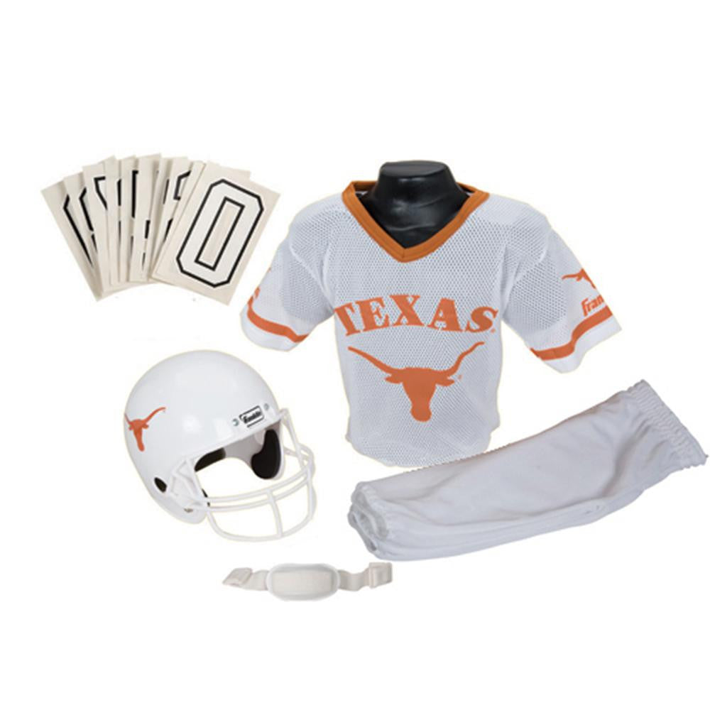 Texas Longhorns Youth NCAA Deluxe Helmet and Uniform Set (Medium)