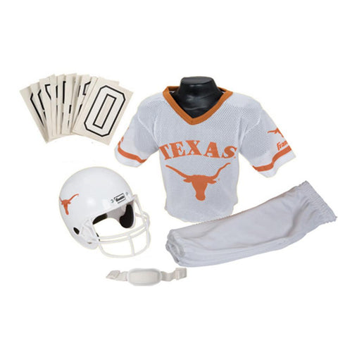 Texas Longhorns Youth NCAA Deluxe Helmet and Uniform Set (Medium)