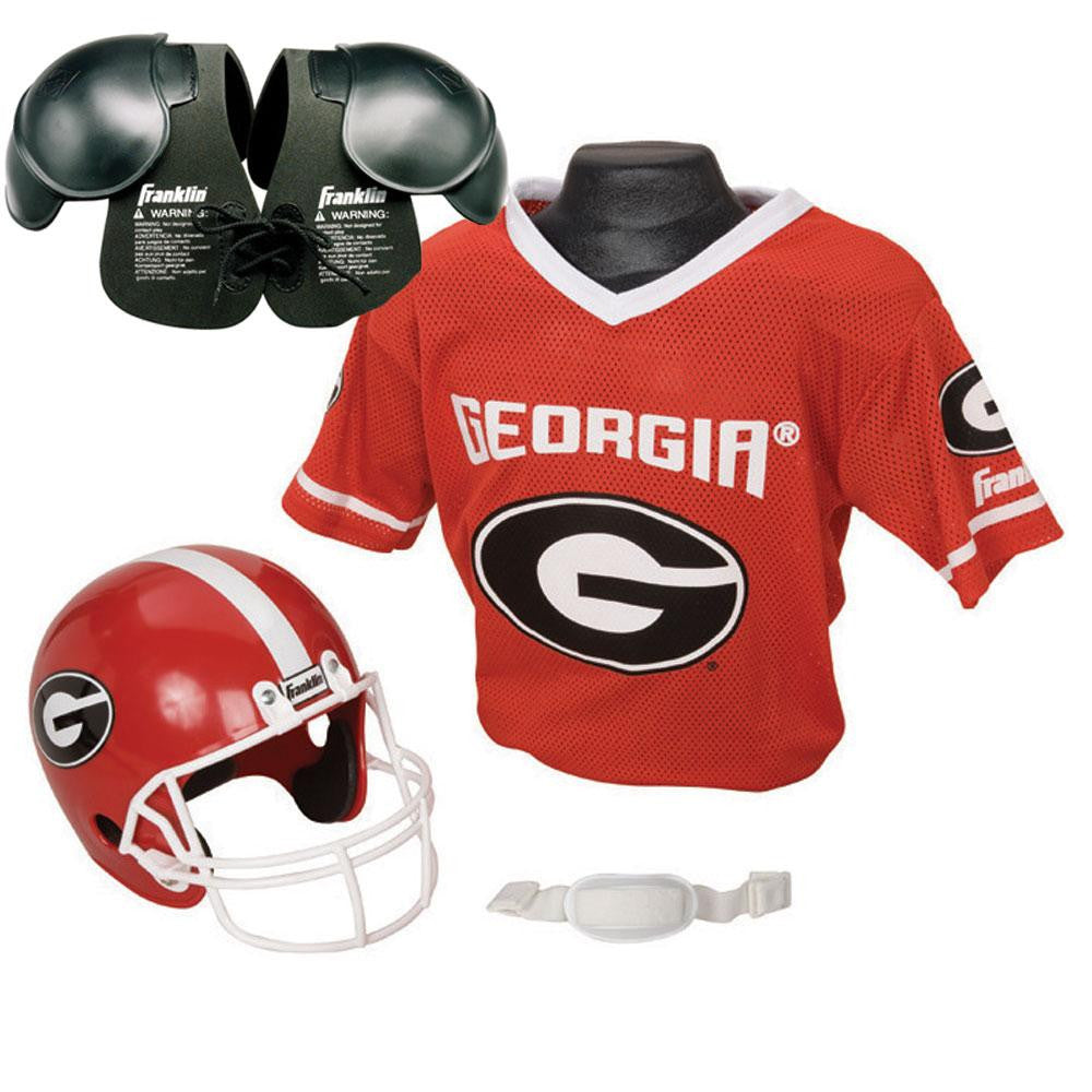 Georgia Bulldogs Youth NCAA Helmet and Jersey SET with Shoulder Pads