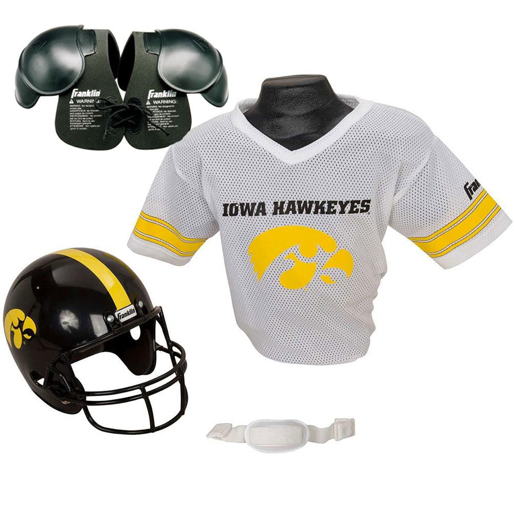 Iowa Hawkeyes Youth NCAA Helmet and Jersey SET with Shoulder Pads