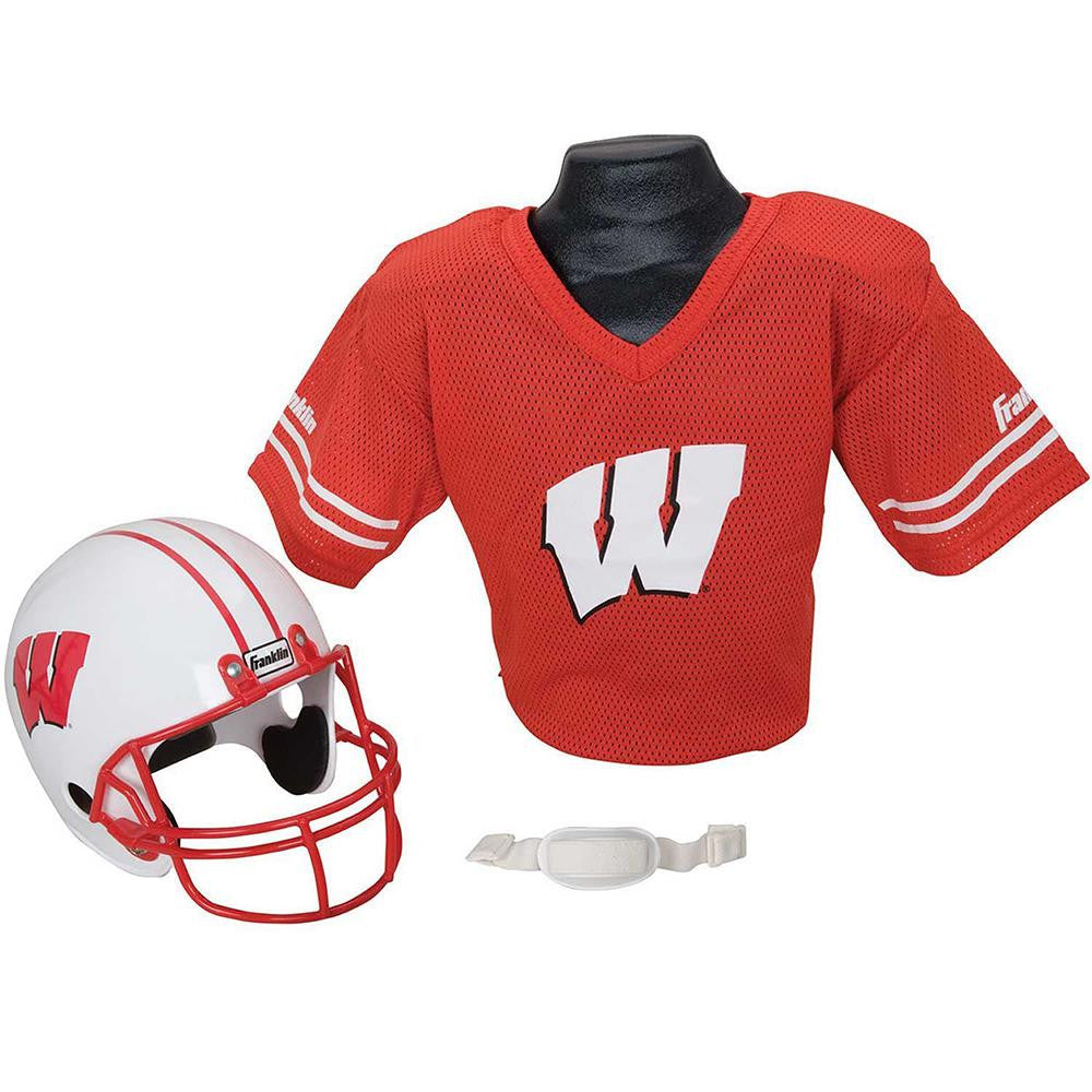 Wisconsin Badgers Youth NCAA Helmet and Jersey